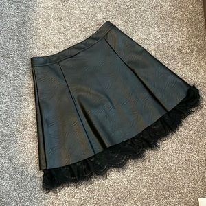 Made in Italy Black Leather skirt - Medium